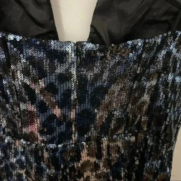 Zara Short Sequin Dress Leopard Print Medium 9447/710 - Picture 8 of 9